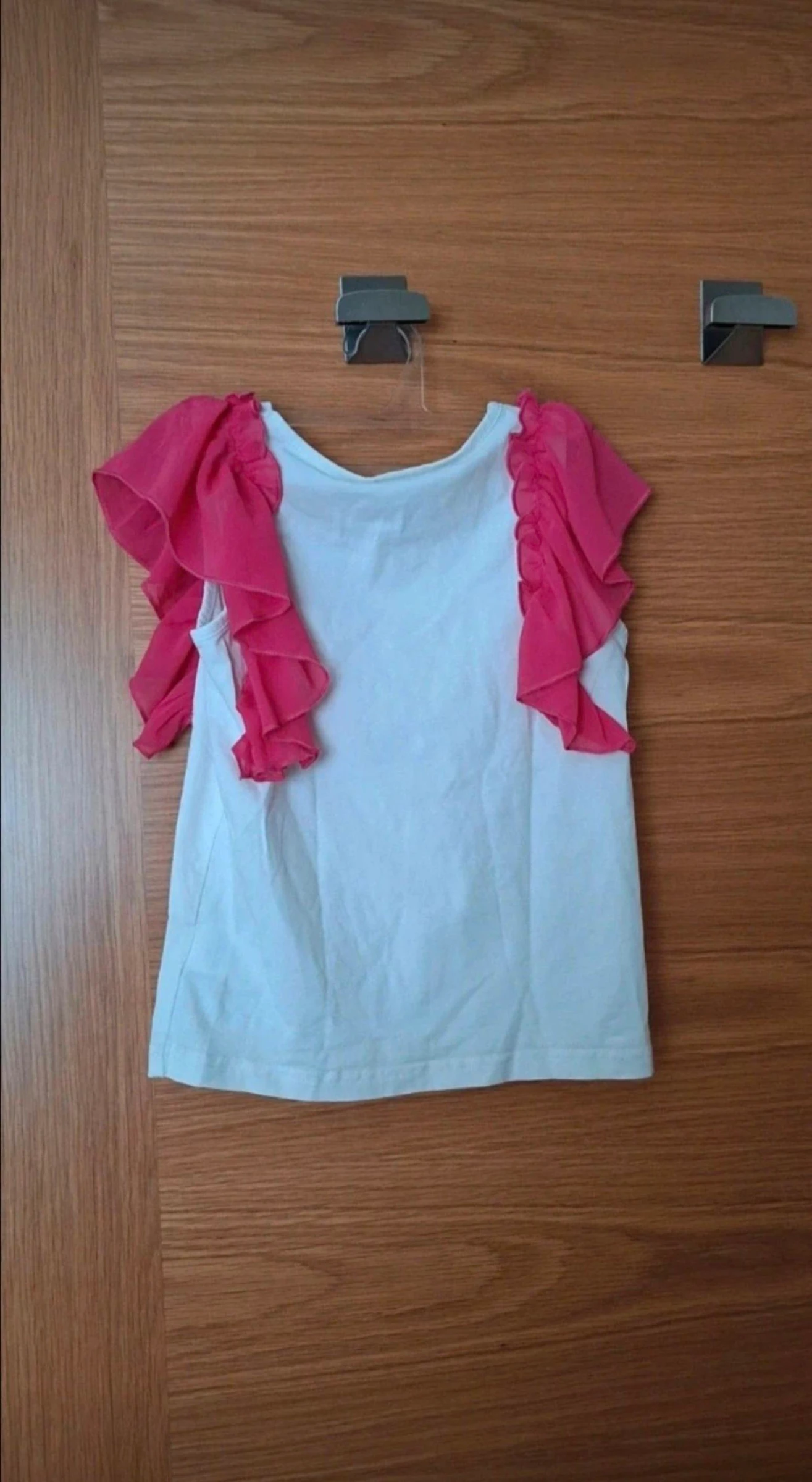 Camiseta de menina. Adorno de tule. Tamanho 4 anos – photo 3